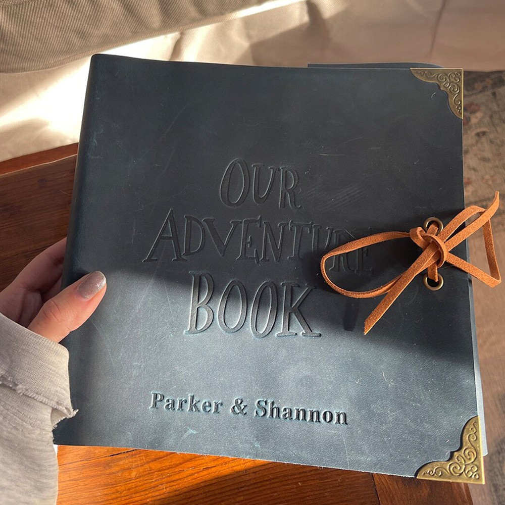 Our Adventure Book Personalized Leather Photo Album