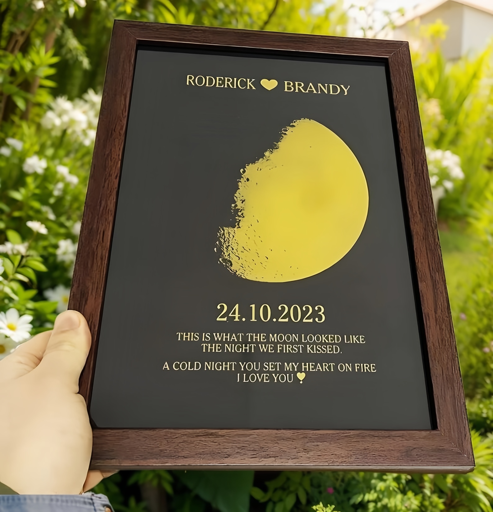 Customized Lunar Couple Photo Frame Illuminate Your Love And Create A Keepsake That Will Last A Lifetime