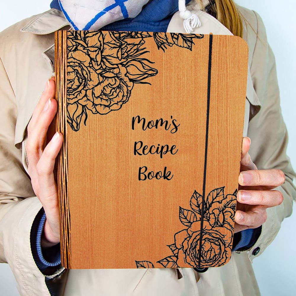 Hot Sale Personalized Family Wooden Recipe Book Mothers Day Gift Ideas