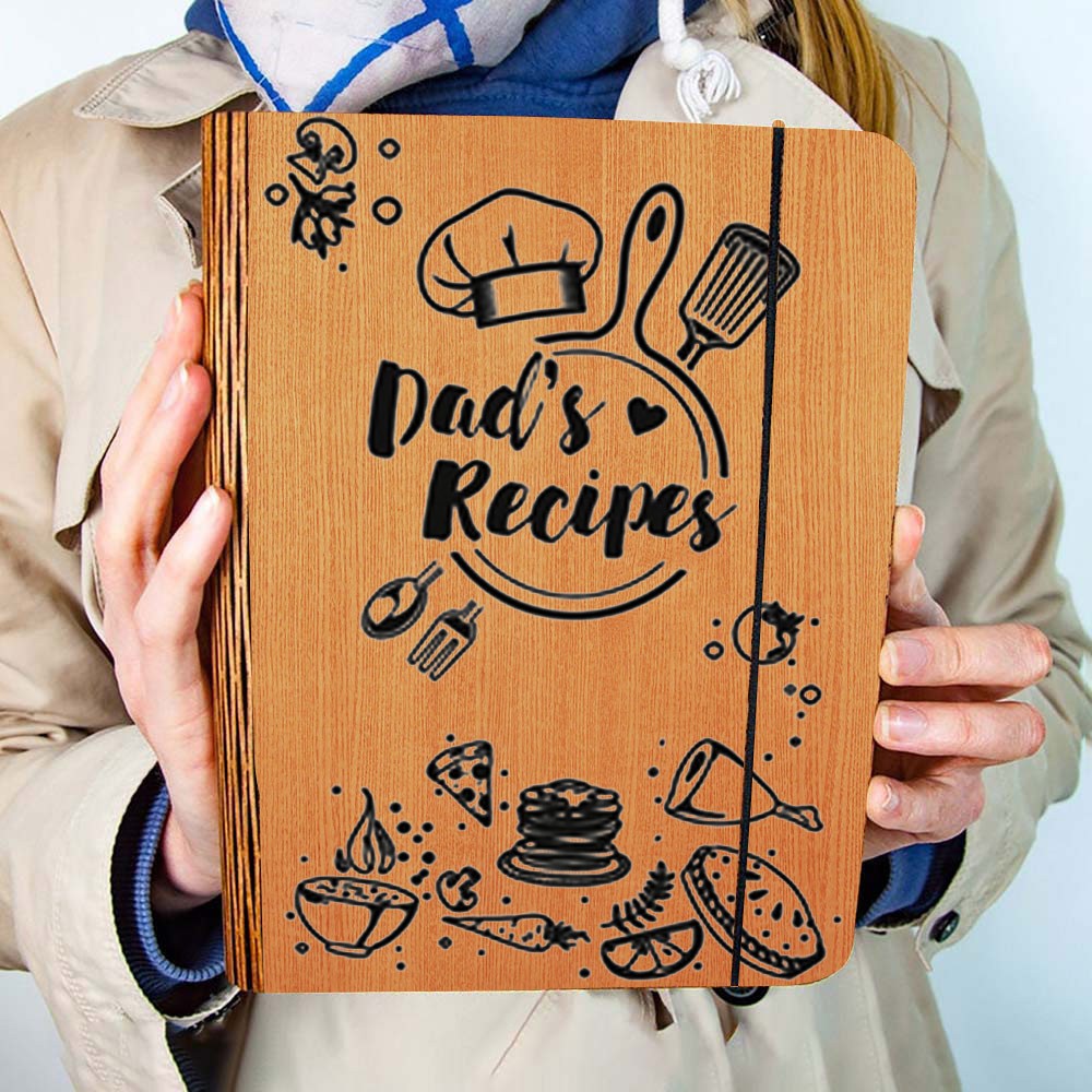 Hot Sale Personalized Family Wooden Recipe Book Mothers Day Gift Ideas