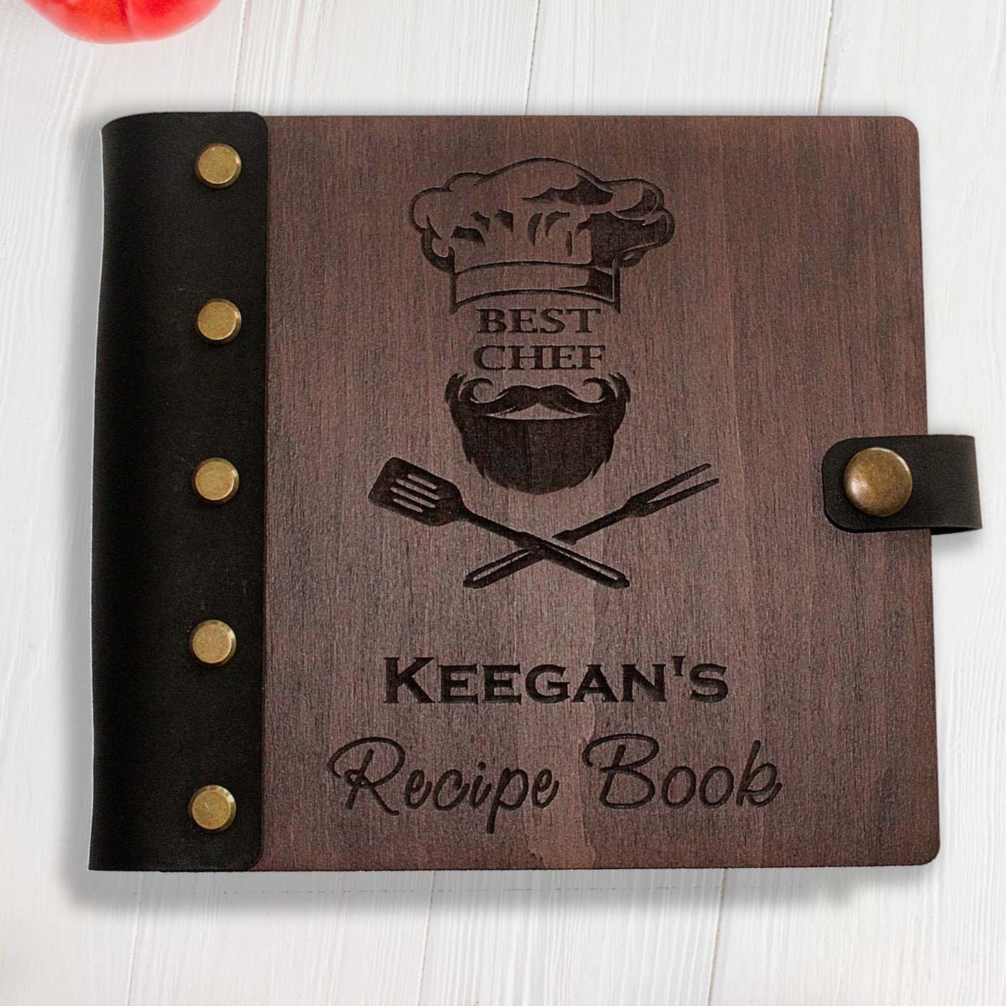 Personalized Leather Recipe Book Gift For Mother's Day