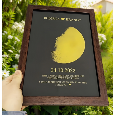 Customized Lunar Couple Photo Frame Illuminate Your Love And Create A Keepsake That Will Last A Lifetime