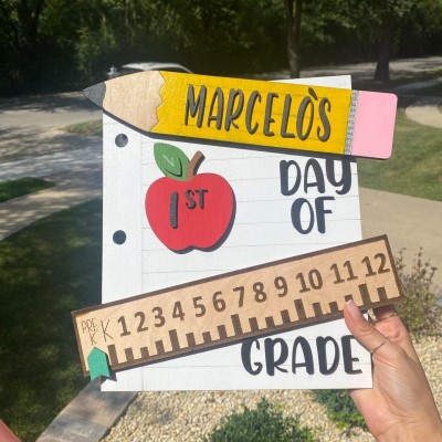 First Day of School Photo Prop, School Photos, Interchangeable School Milestones, Back to School Sign Kit, School Milestones