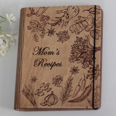 Personalized Family Wooden Recipe Book, Filled With Love & Memories Ideal Gifts for Grandma or Mom