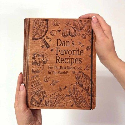 Personalized Family Wooden Recipe Book Mothers Day Gift Ideas