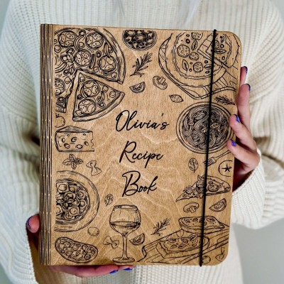 Personalized Family Wooden Recipe Book, Filled With Love & Memories Ideal Gifts for Grandma or Mom