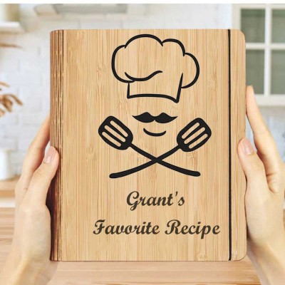 Personalized Family Wooden Recipe Book, Filled With Love & Memories Ideal Gifts for Grandma or Mom