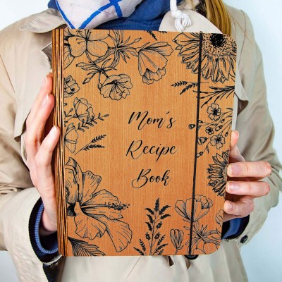 BEST SELLER❗❗Personalized Family Wooden Recipe Book Mothers Day Gift Ideas