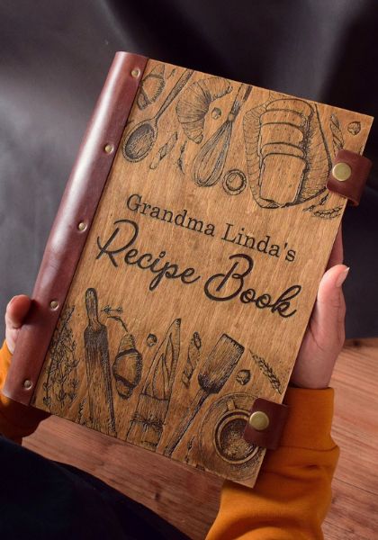 Wooden Recipe Book